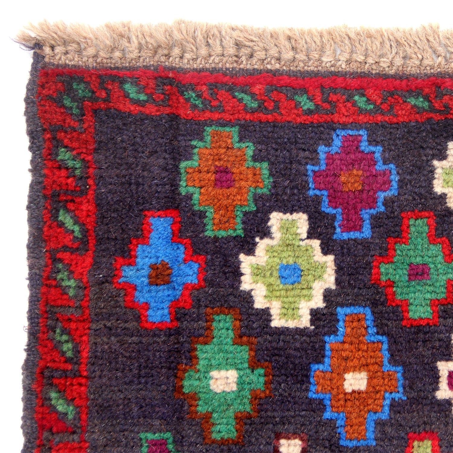 3' X 5' Blue Handmade Kohistani Baluchi Afghan Rug Rectangular