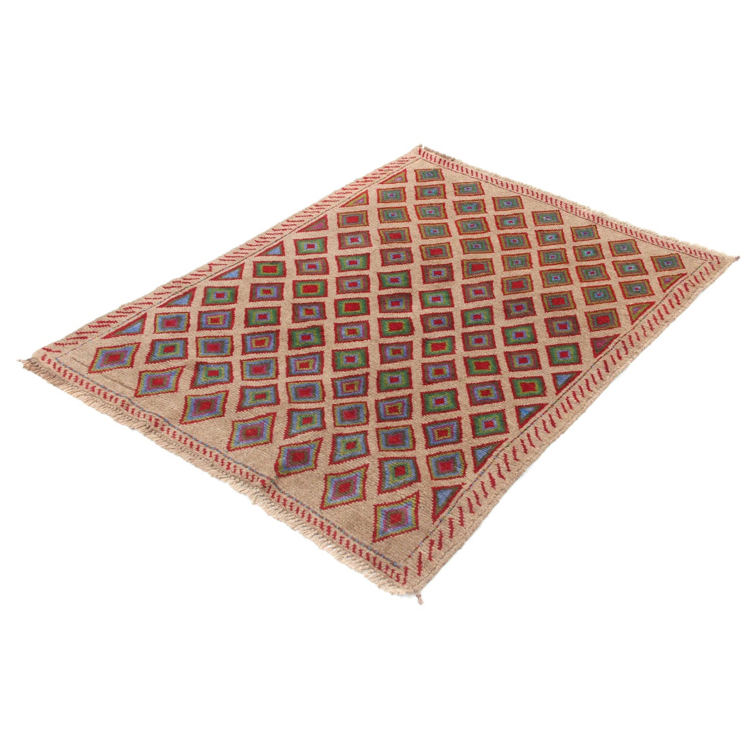 3' x 5' L.brown Handmade Kohistani Baluchi Afghan Rug Rectangular