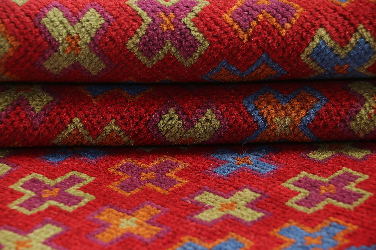 3' x 5' Red Handmade Kohistani Baluchi Afghan Rug Rectangular