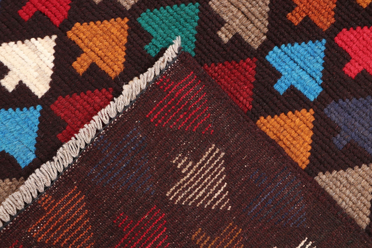 3' x 5' Brown Handmade Kohistani Baluchi Afghan Rug Rectangular
