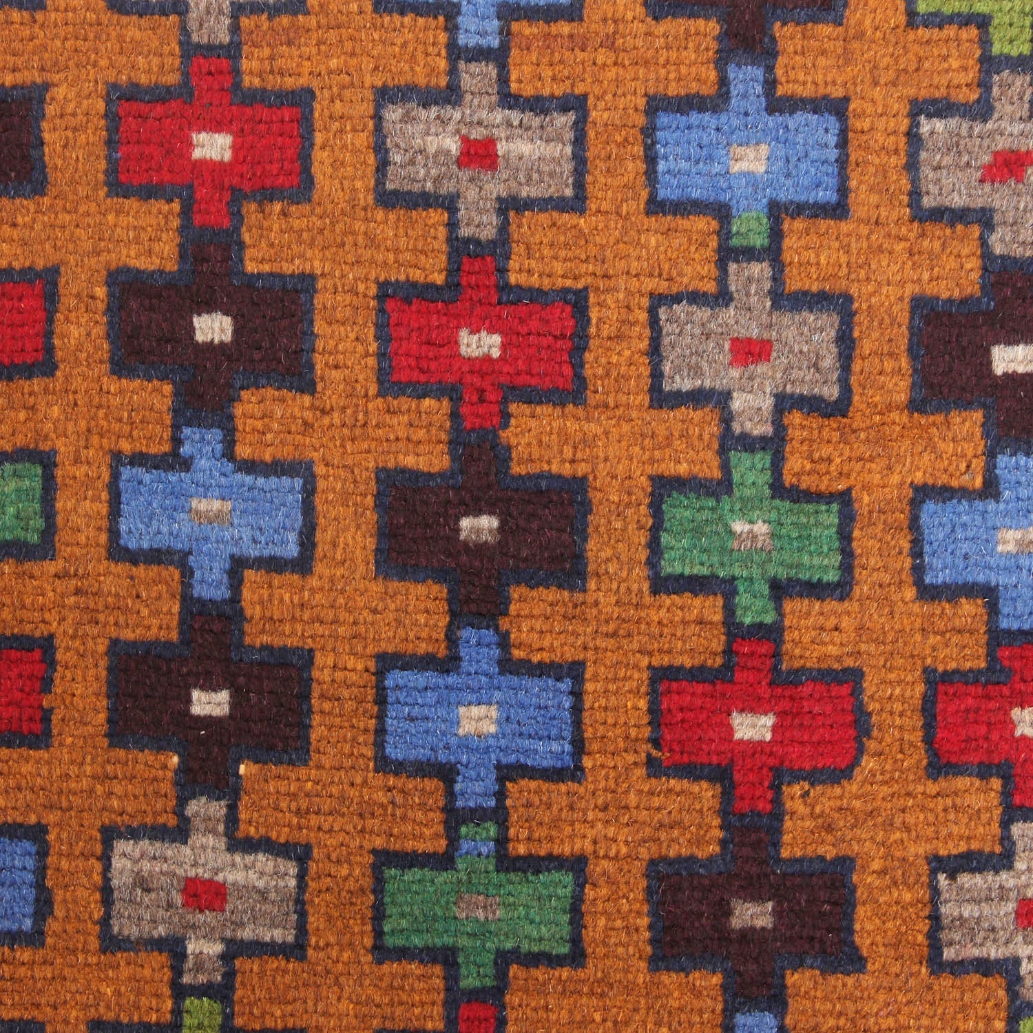 3' x 5' Gold Handmade Kohistani Baluchi Afghan Rug Rectangular