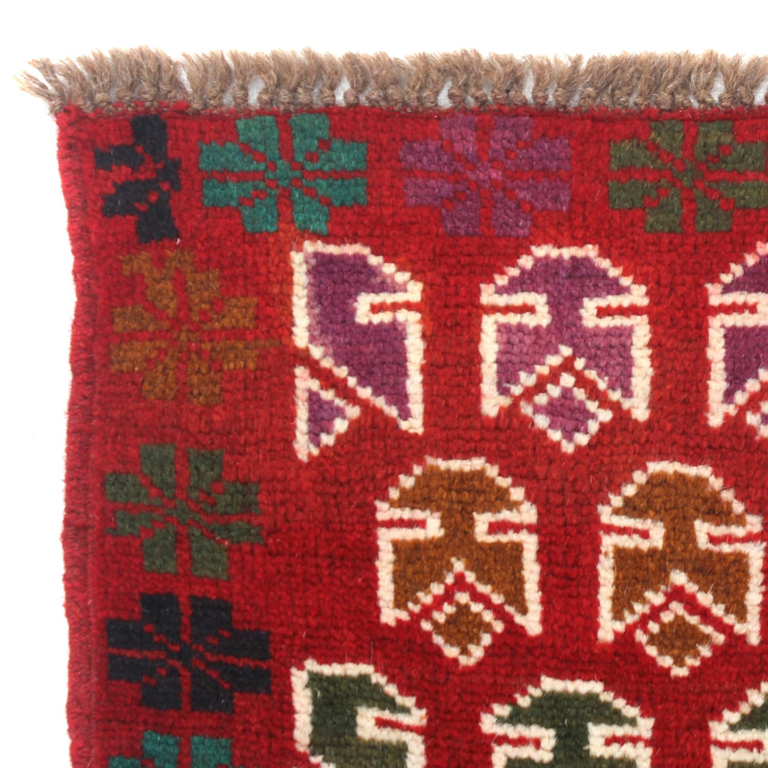 3' x 5' Red Handmade Kohistani Baluchi Afghan Rug Rectangular