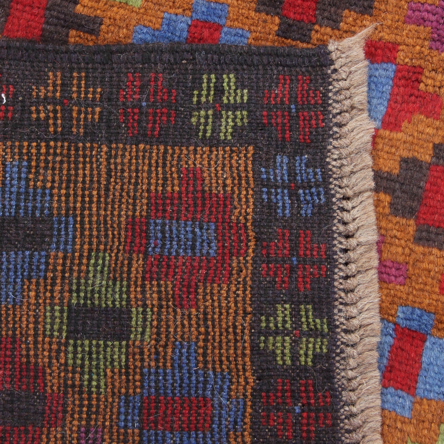 3' x 5' Gold Handmade Kohistani Baluchi Afghan Rug Rectangular