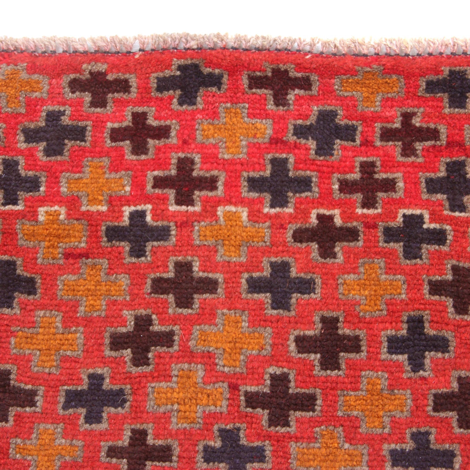 3' X 5' Red Handmade Kohistani Baluchi Afghan Rug Rectangular