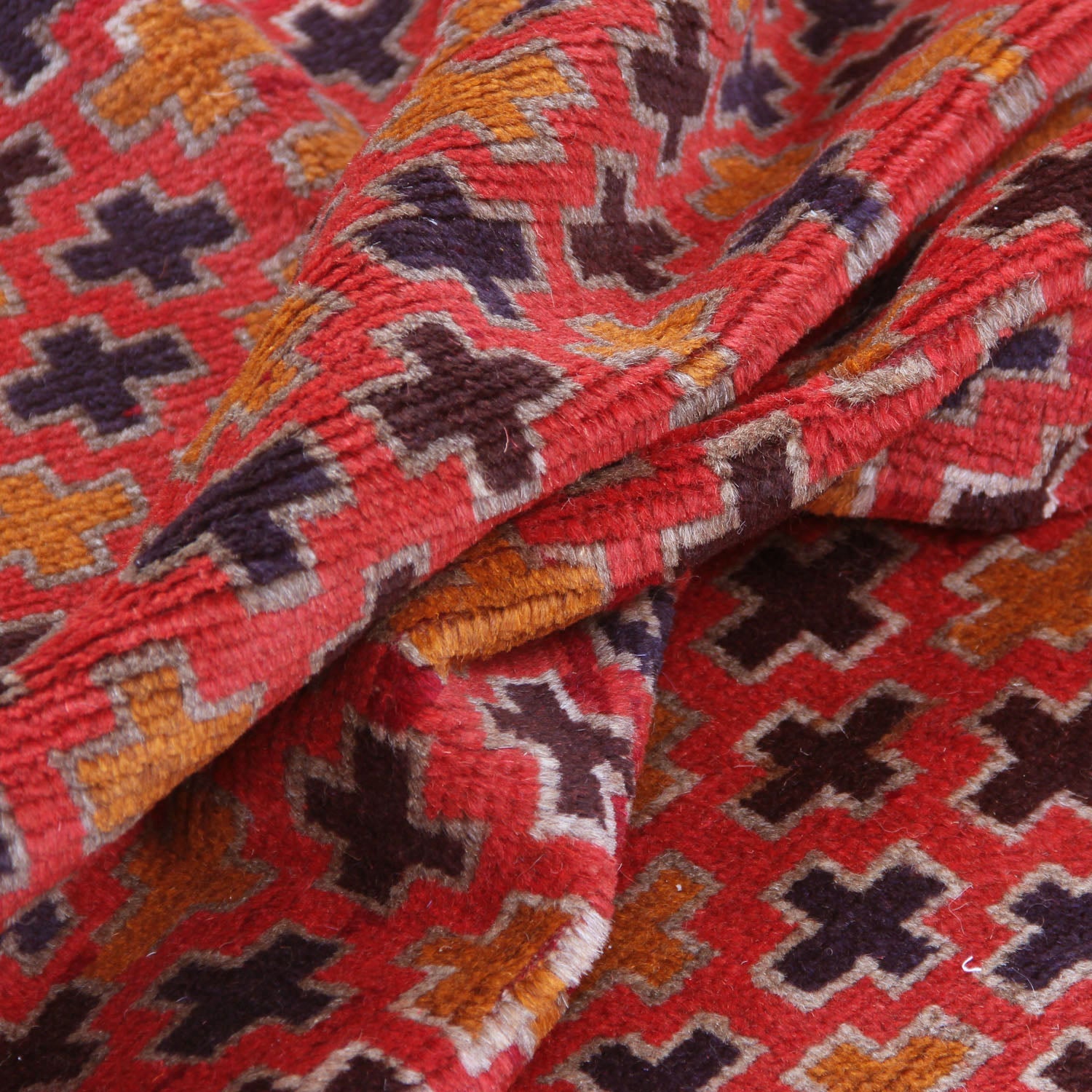 3' X 5' Red Handmade Kohistani Baluchi Afghan Rug Rectangular