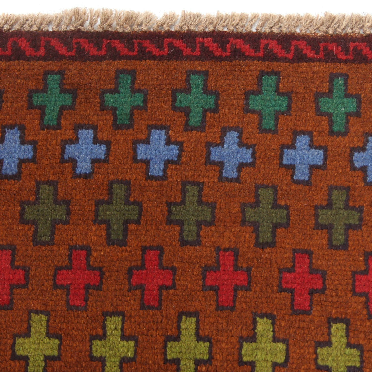 3' X 5' Gold Handmade Kohistani Baluchi Afghan Rug Rectangular