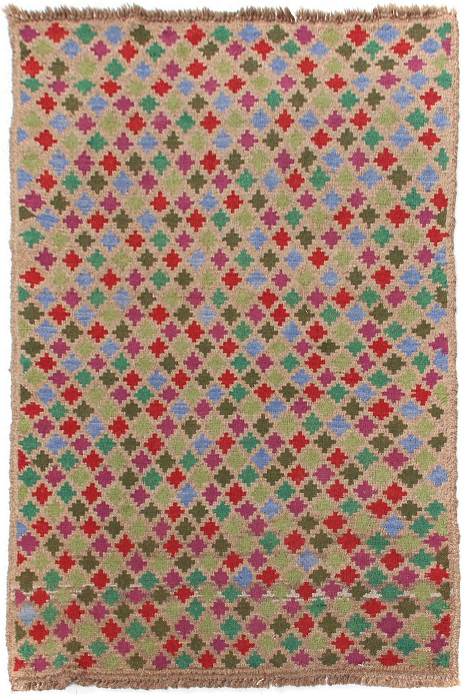 3' X 5' L.brown Handmade Kohistani Baluchi Afghan Rug Rectangular