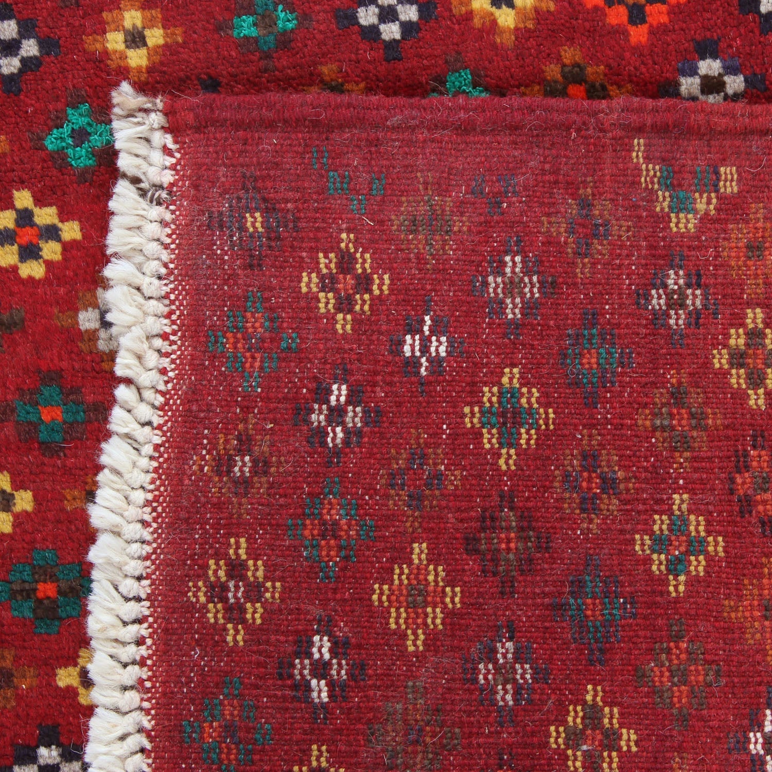 3' x 5' Red Handmade Kohistani Baluchi Afghan Rug Rectangular