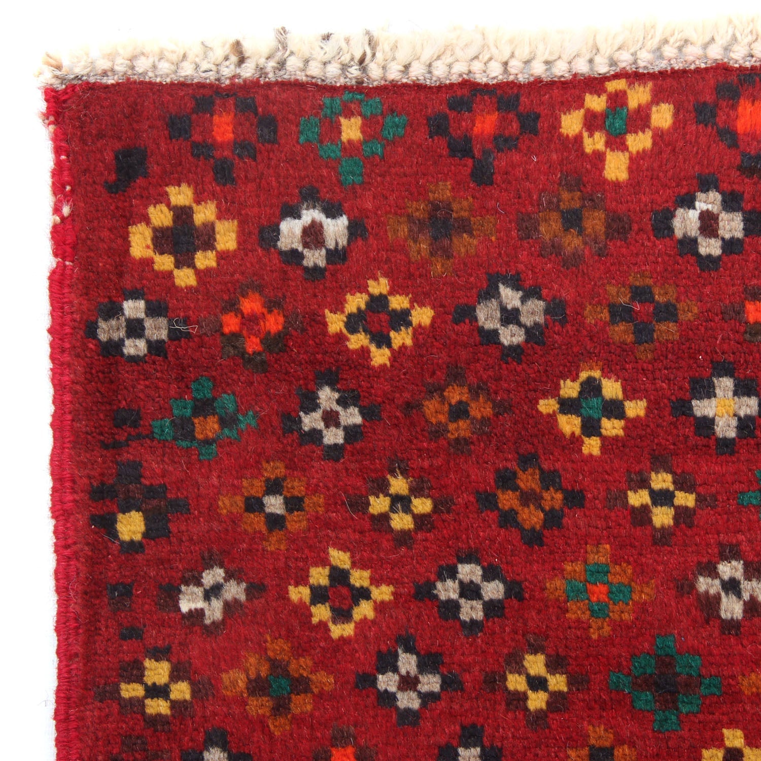3' x 5' Red Handmade Kohistani Baluchi Afghan Rug Rectangular