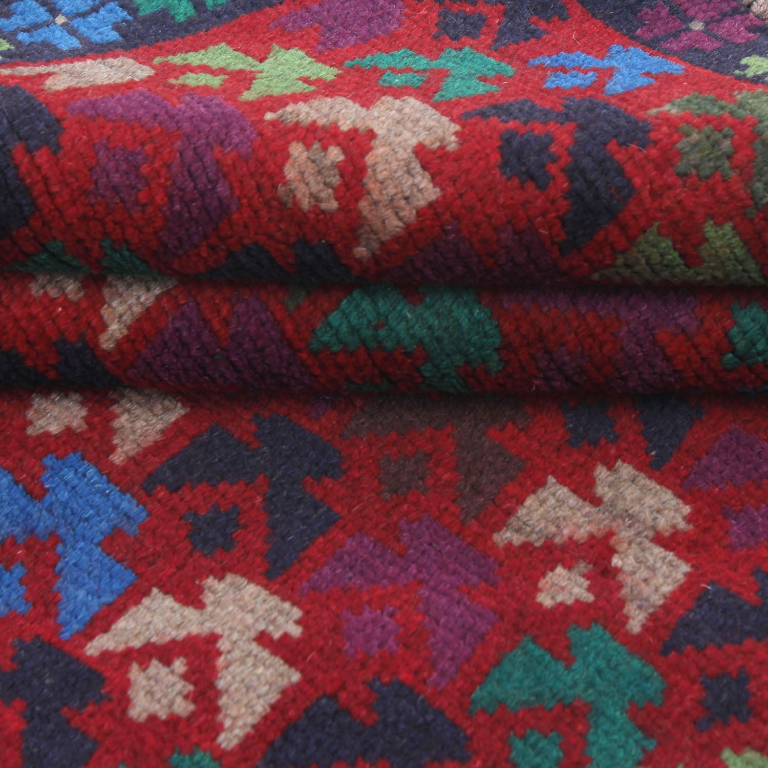 3' X 5' Red Handmade Kohistani Baluchi Afghan Rug Rectangular