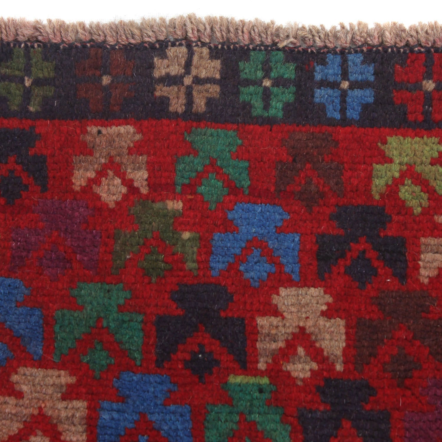 3' X 5' Red Handmade Kohistani Baluchi Afghan Rug Rectangular