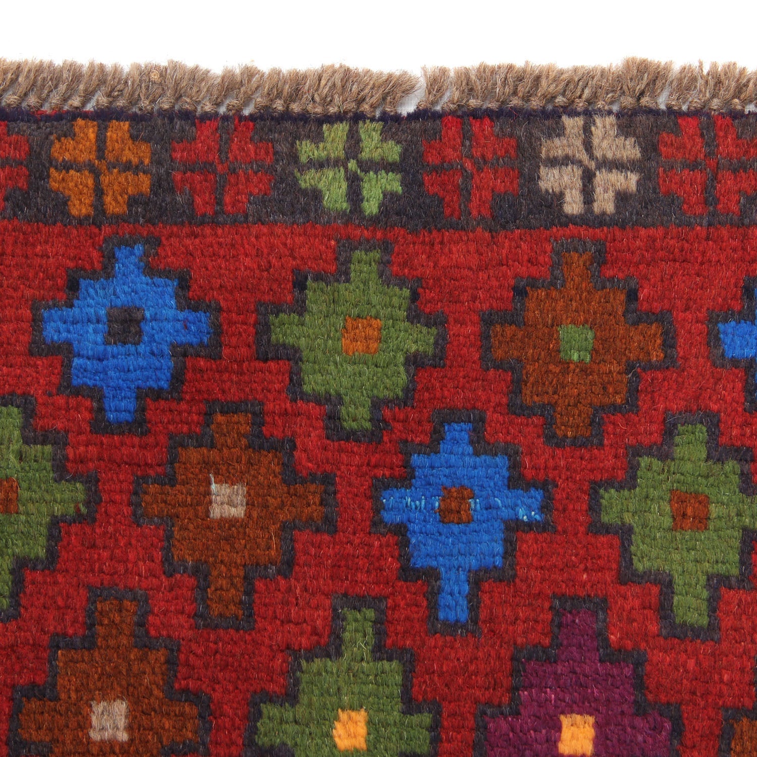 3' X 5' Red Handmade Kohistani Baluchi Afghan Rug Rectangular