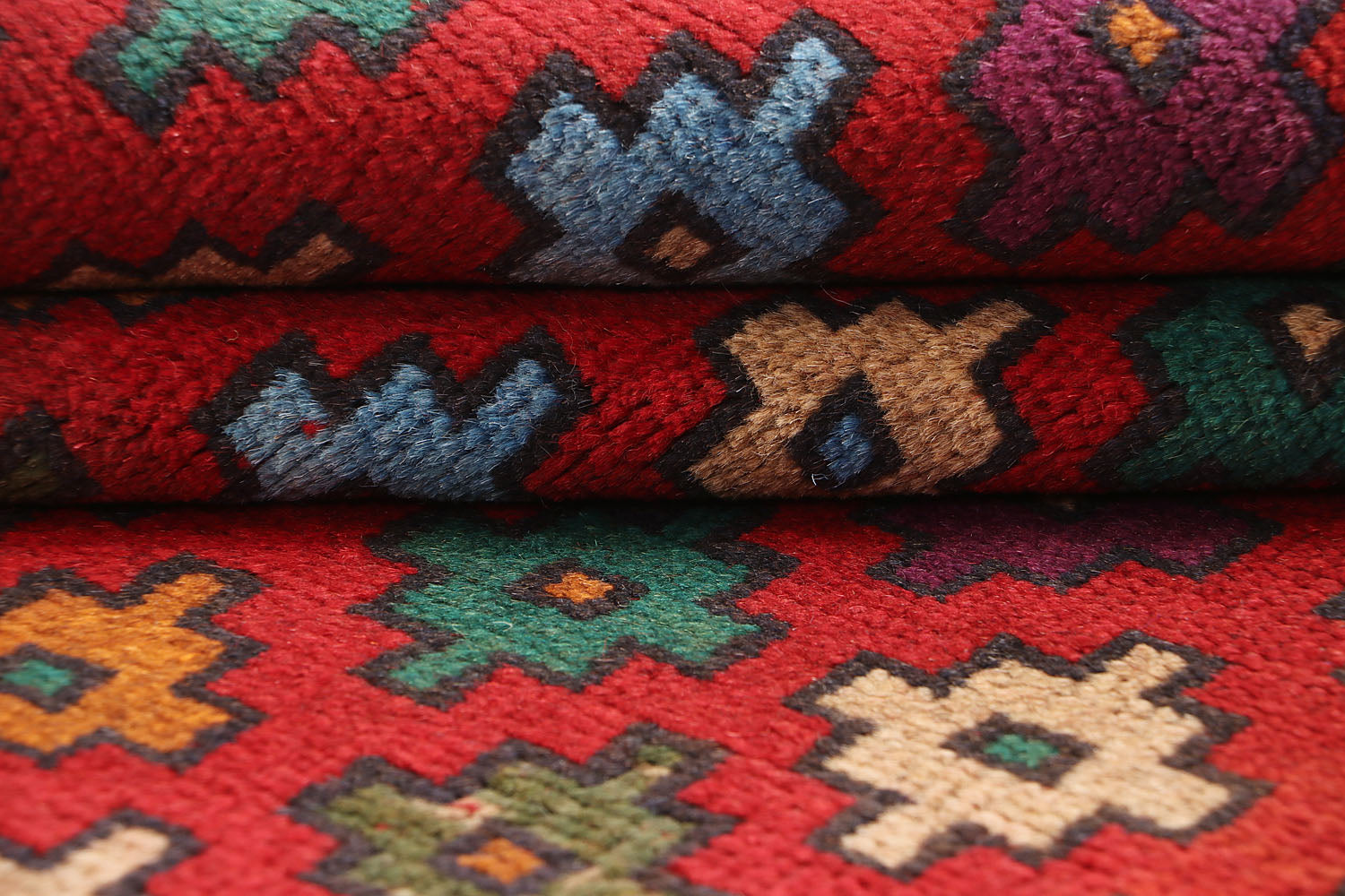 3' X 5' Red Handmade Kohistani Baluchi Afghan Rug Rectangular