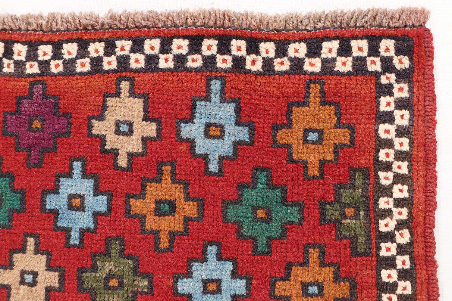 3' X 5' Red Handmade Kohistani Baluchi Afghan Rug Rectangular