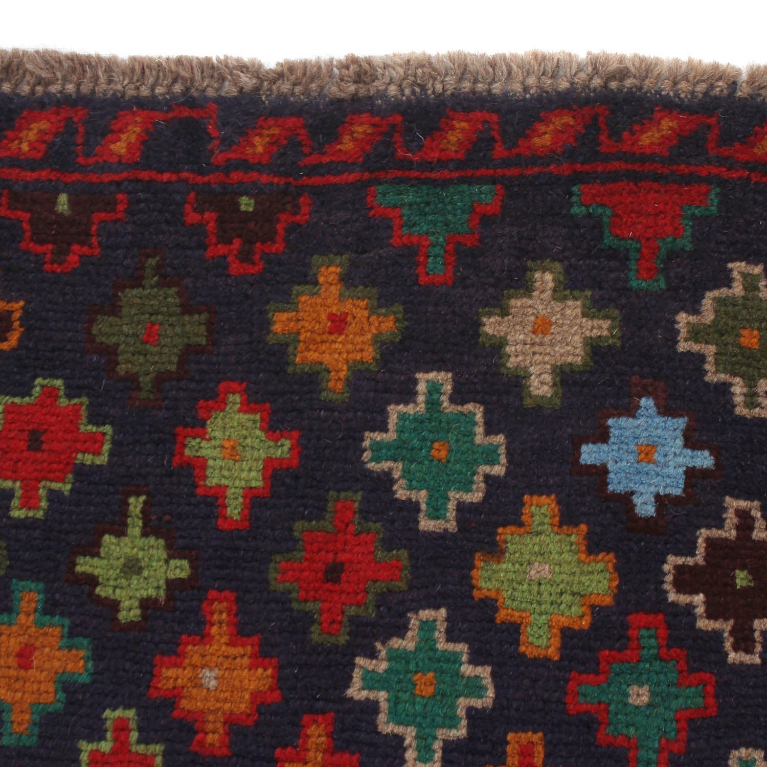 3' X 5' Blue Handmade Kohistani Baluchi Afghan Rug Rectangular