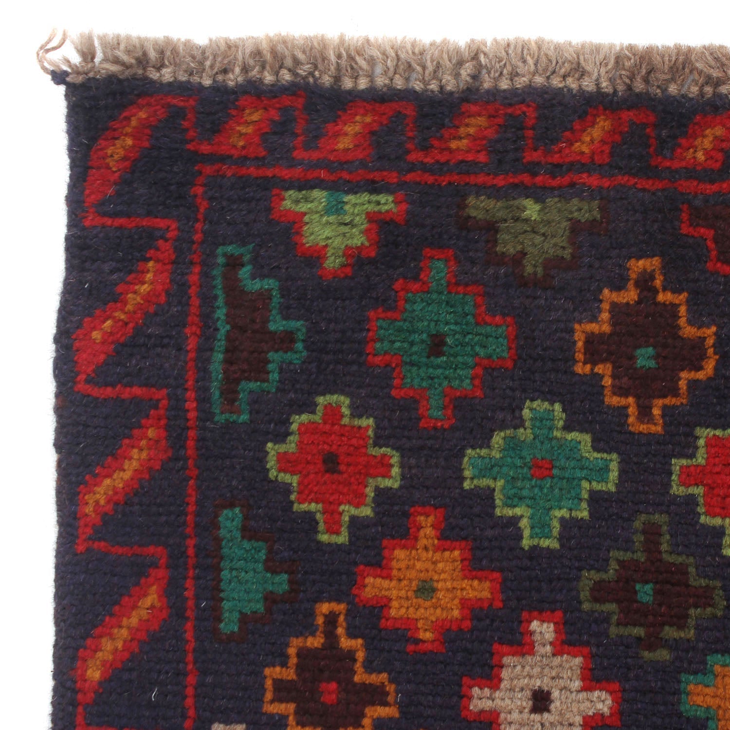 3' X 5' Blue Handmade Kohistani Baluchi Afghan Rug Rectangular