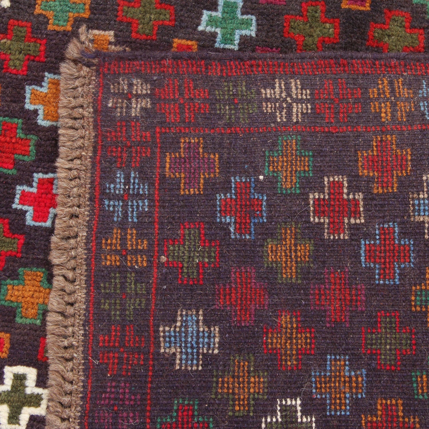 3' X 5' Blue Handmade Kohistani Baluchi Afghan Rug Rectangular