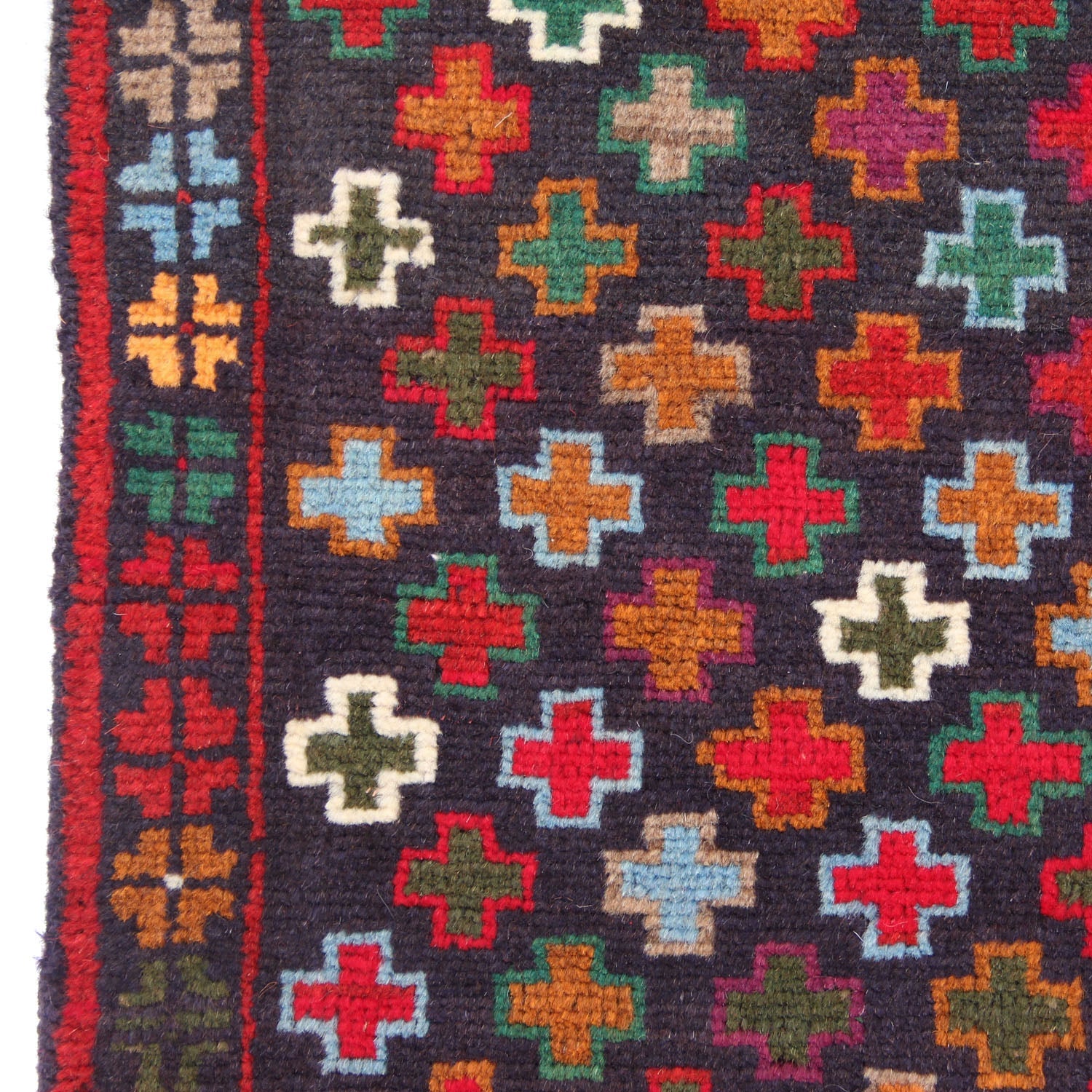 3' X 5' Blue Handmade Kohistani Baluchi Afghan Rug Rectangular