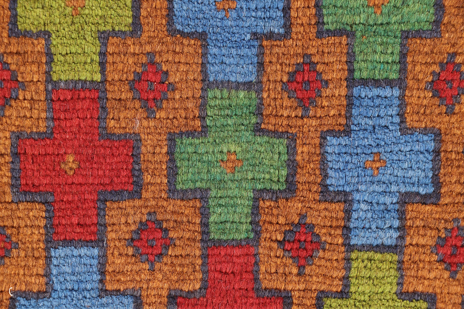 3' X 5' Gold Handmade Kohistani Baluchi Afghan Rug Rectangular
