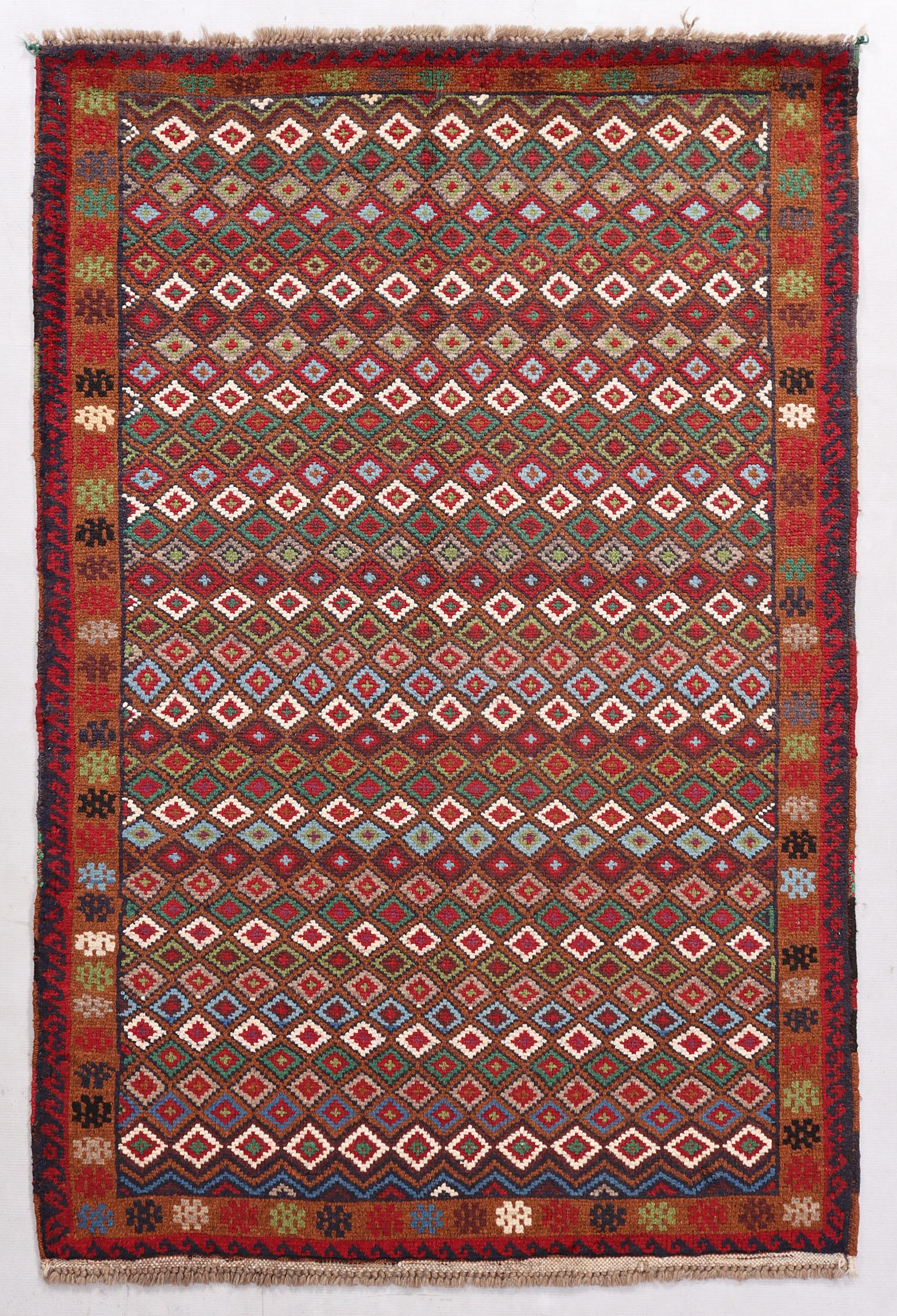 3' X 5' Multy Handmade Kohistani Baluchi Afghan Rug Rectangular
