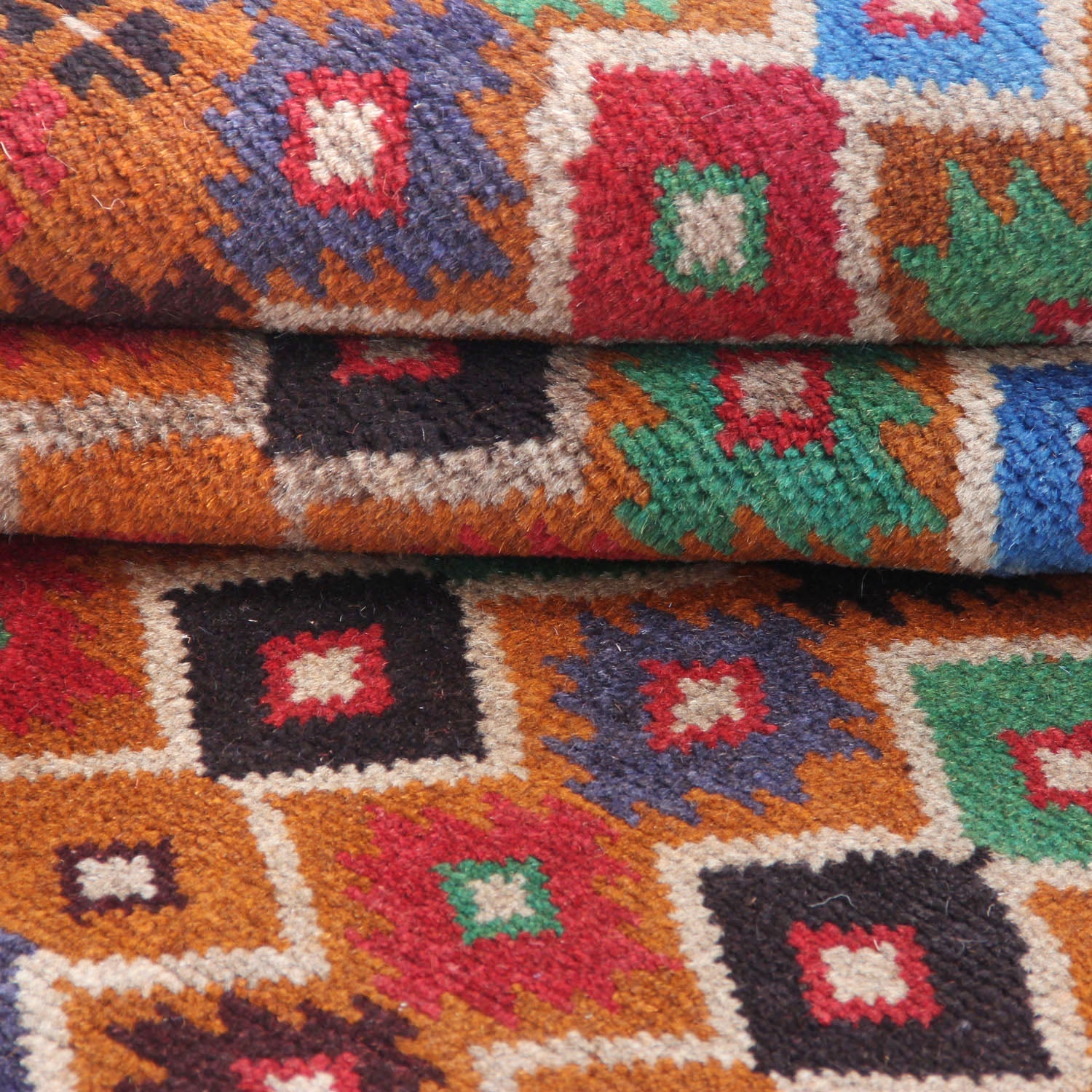 3' x 5' Gold Handmade Kohistani Baluchi Afghan Rug Rectangular