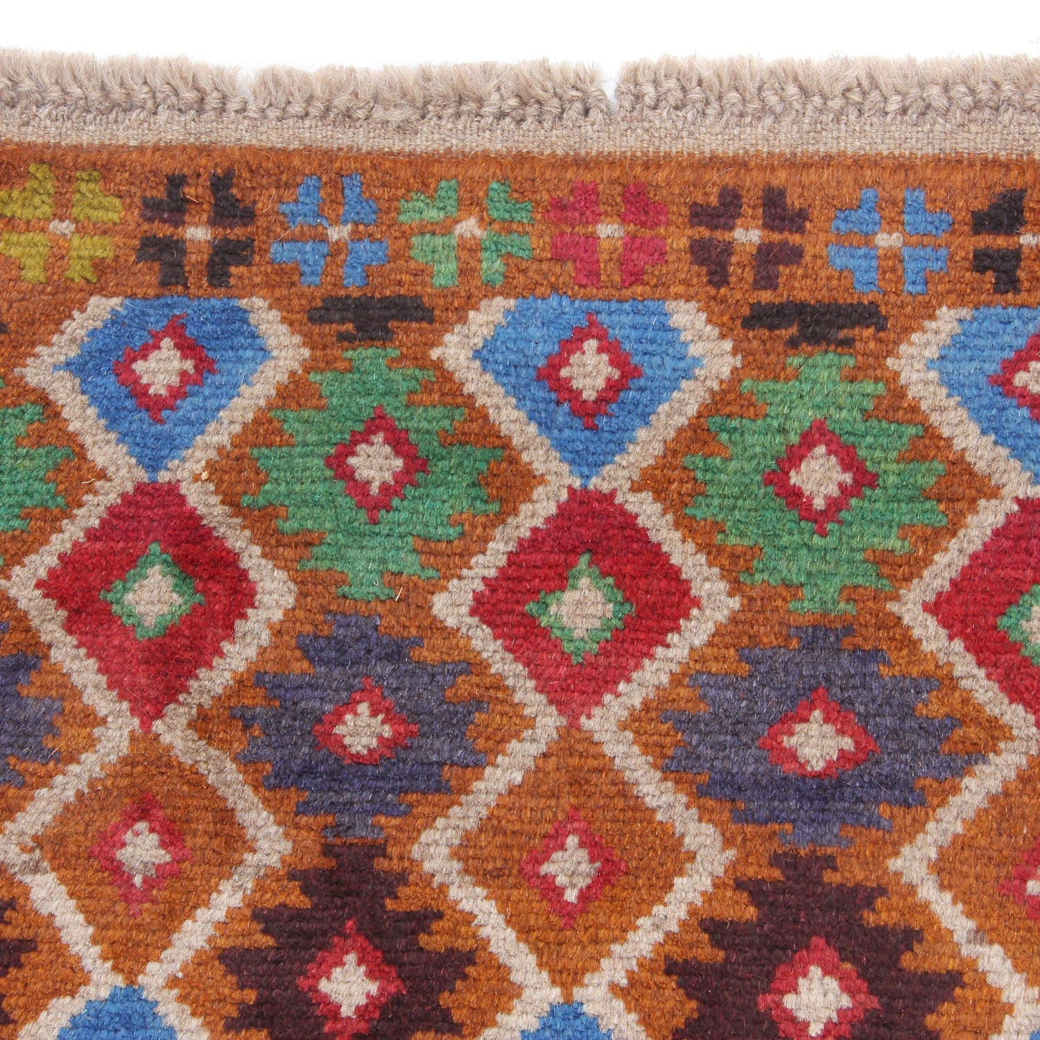 3' x 5' Gold Handmade Kohistani Baluchi Afghan Rug Rectangular