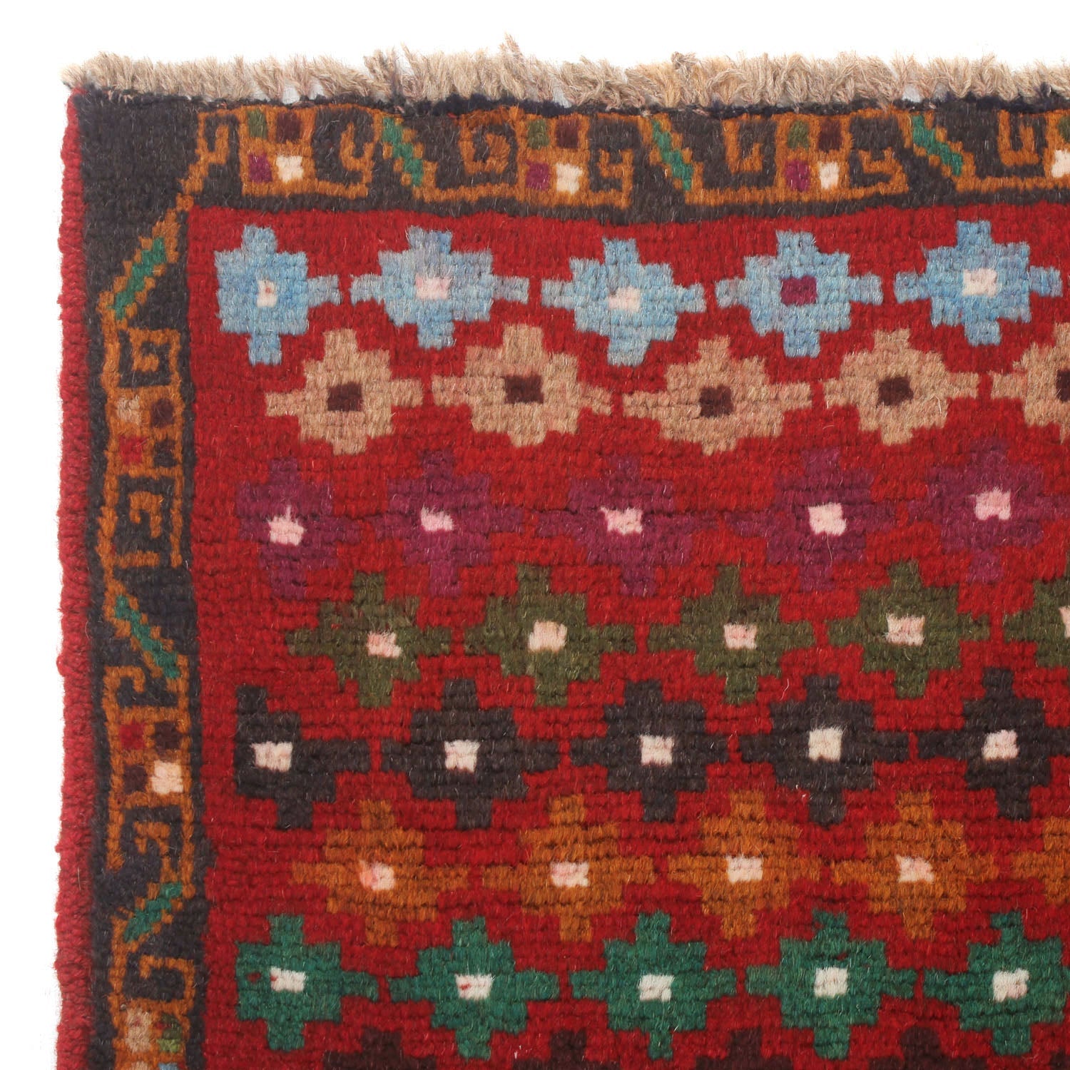 3' x 5' Red Handmade Kohistani Baluchi Afghan Rug Rectangular