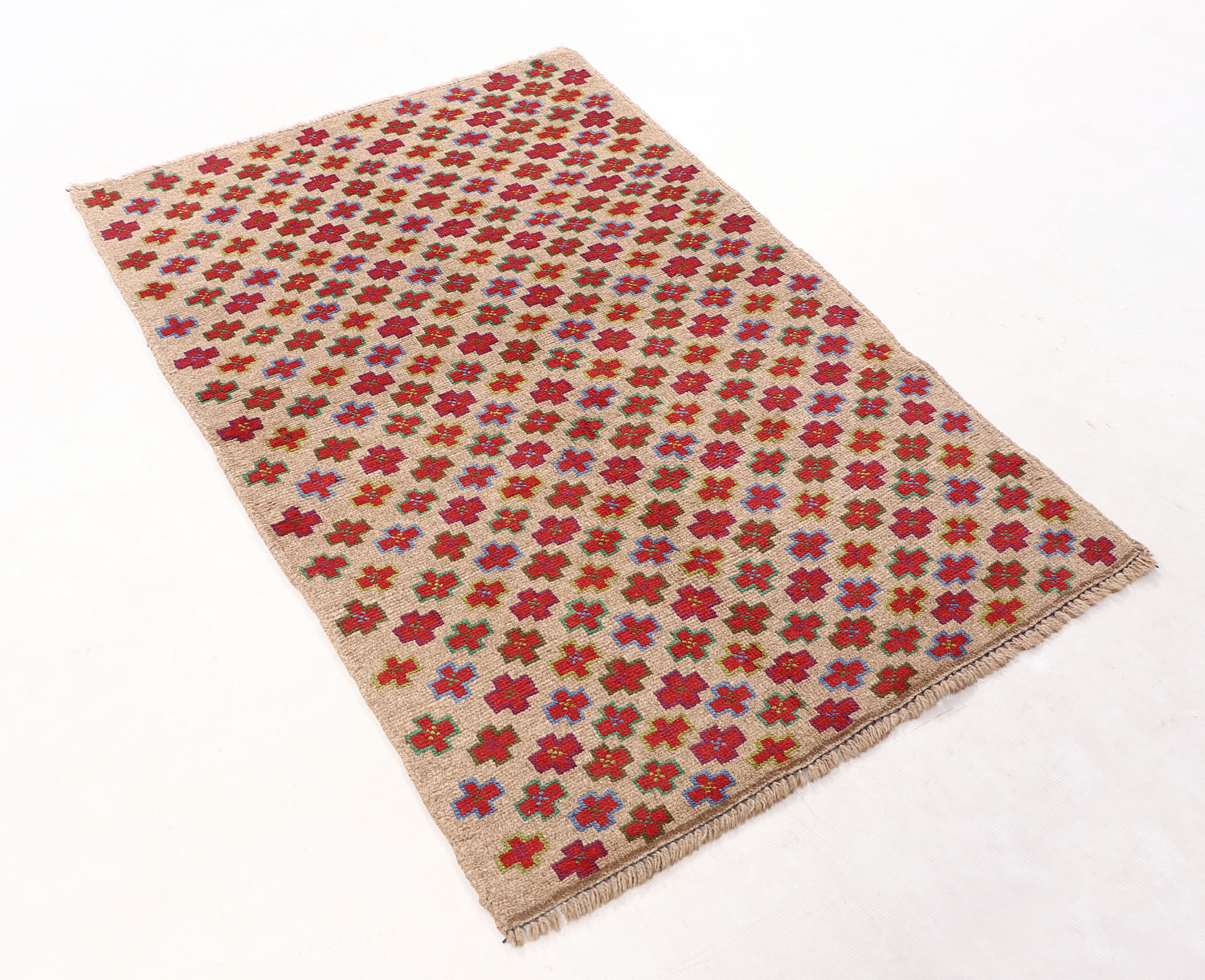 3' X 5' L.brown Handmade Kohistani Baluchi Afghan Rug Rectangular