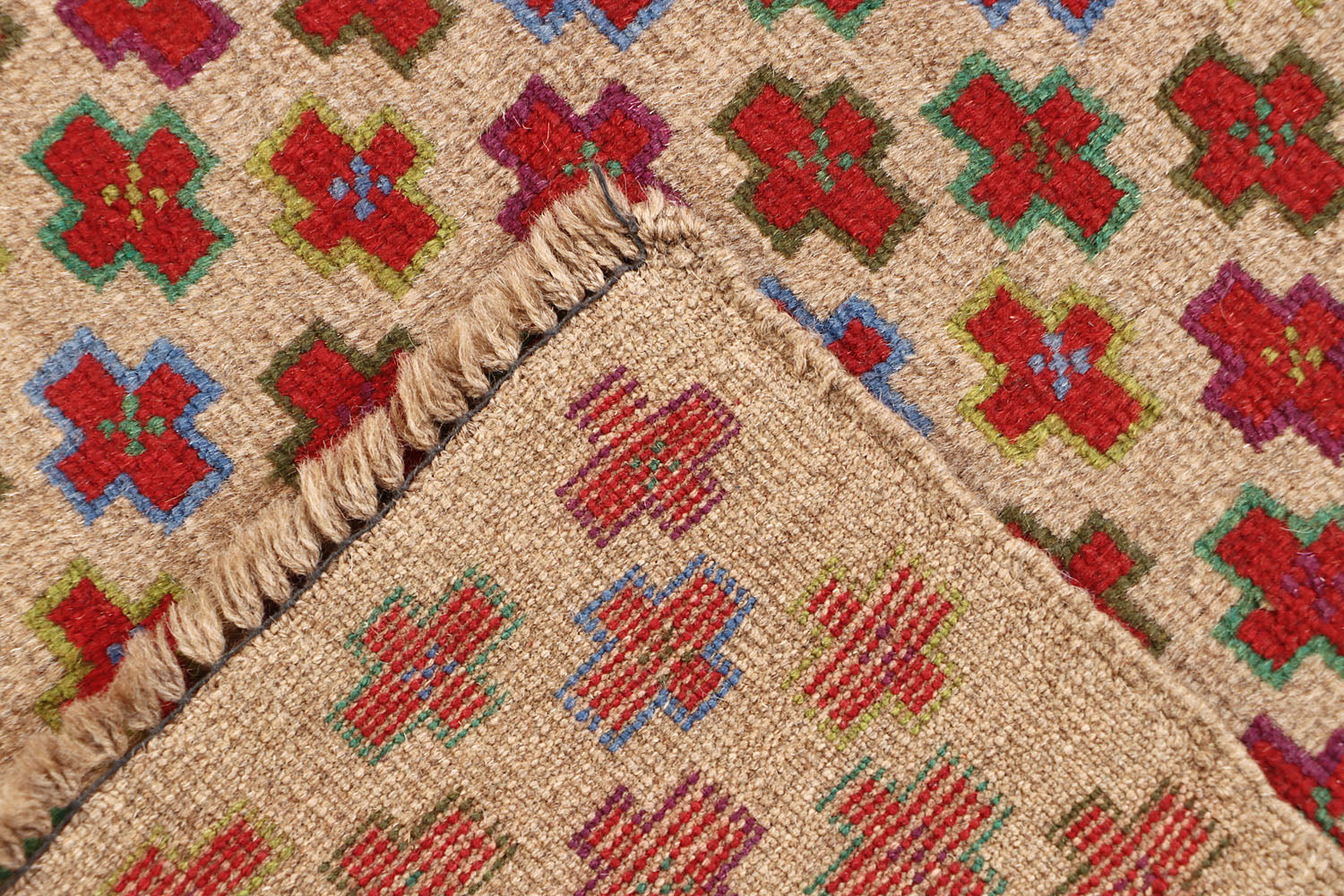 3' X 5' L.brown Handmade Kohistani Baluchi Afghan Rug Rectangular