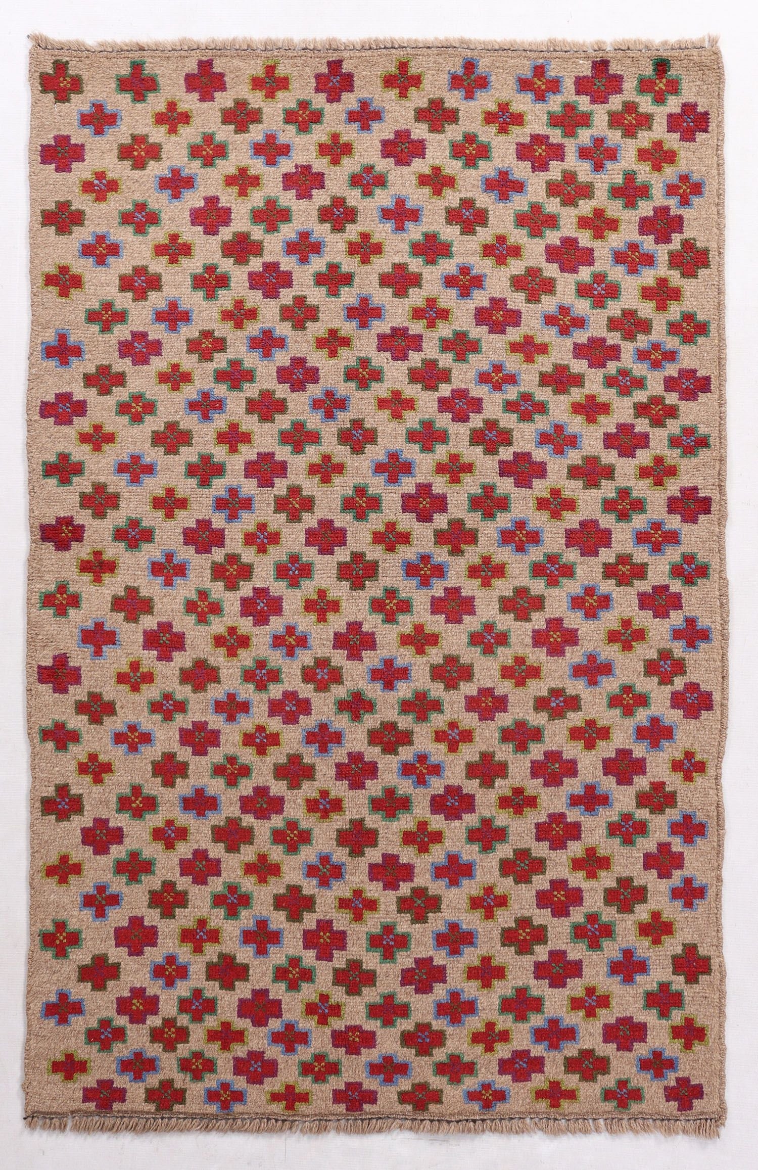 3' X 5' L.brown Handmade Kohistani Baluchi Afghan Rug Rectangular