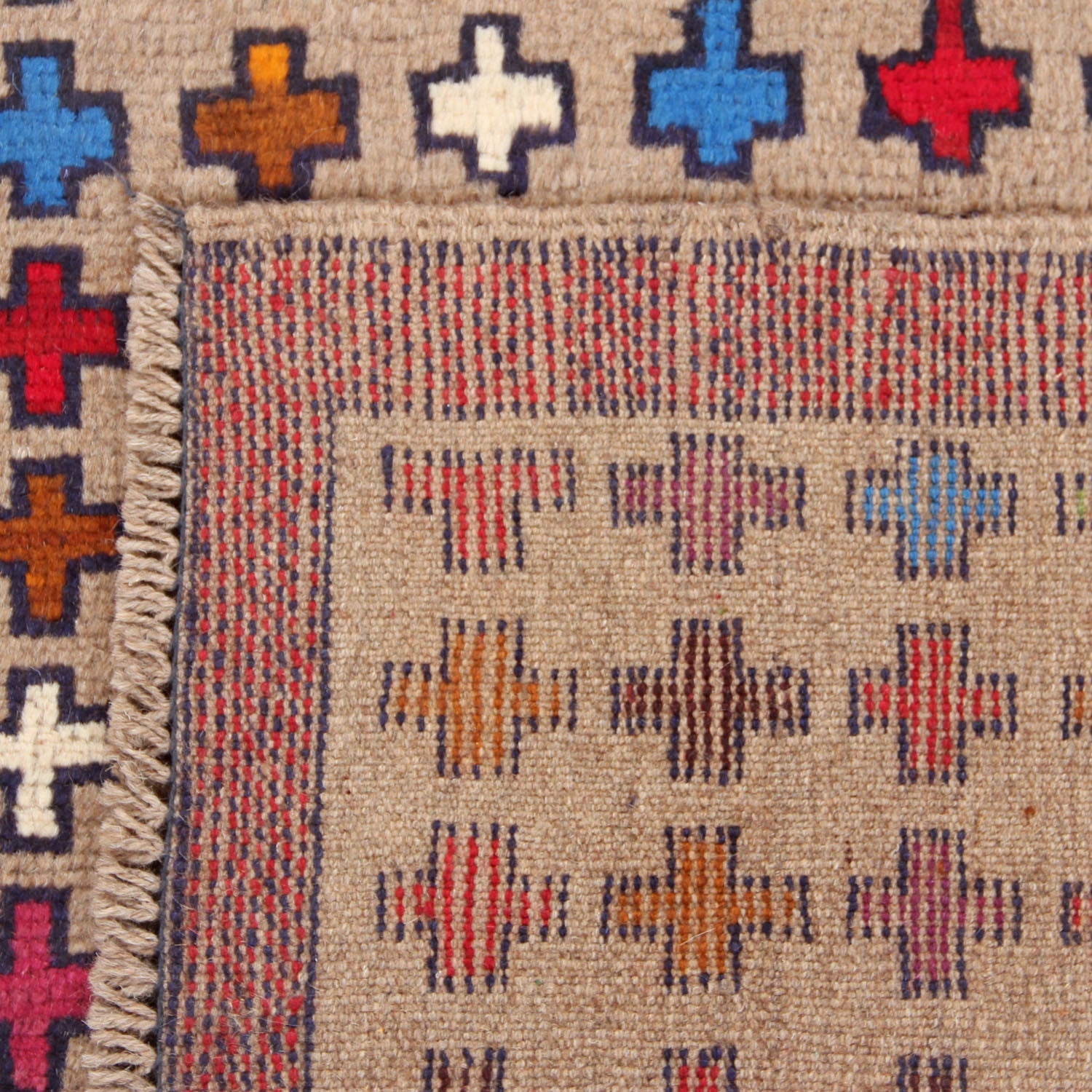 3' X 5' L.brown Handmade Kohistani Baluchi Afghan Rug Rectangular