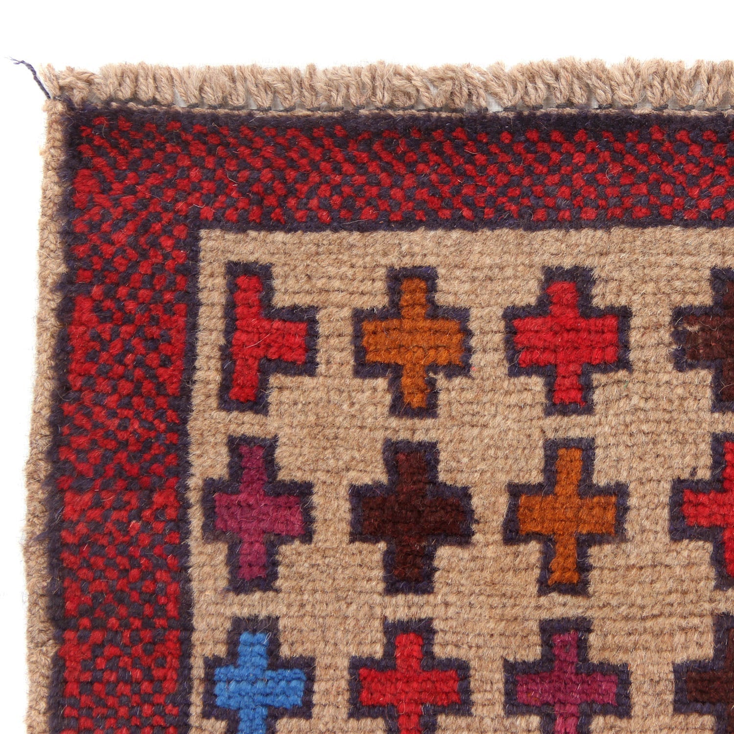 3' X 5' L.brown Handmade Kohistani Baluchi Afghan Rug Rectangular