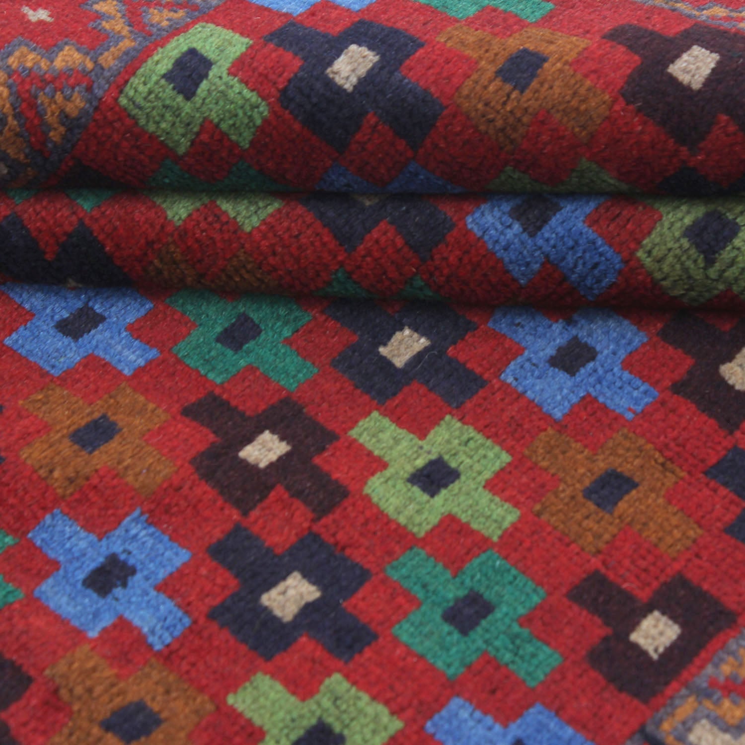 3' X 5' Red Handmade Kohistani Baluchi Afghan Rug Rectangular