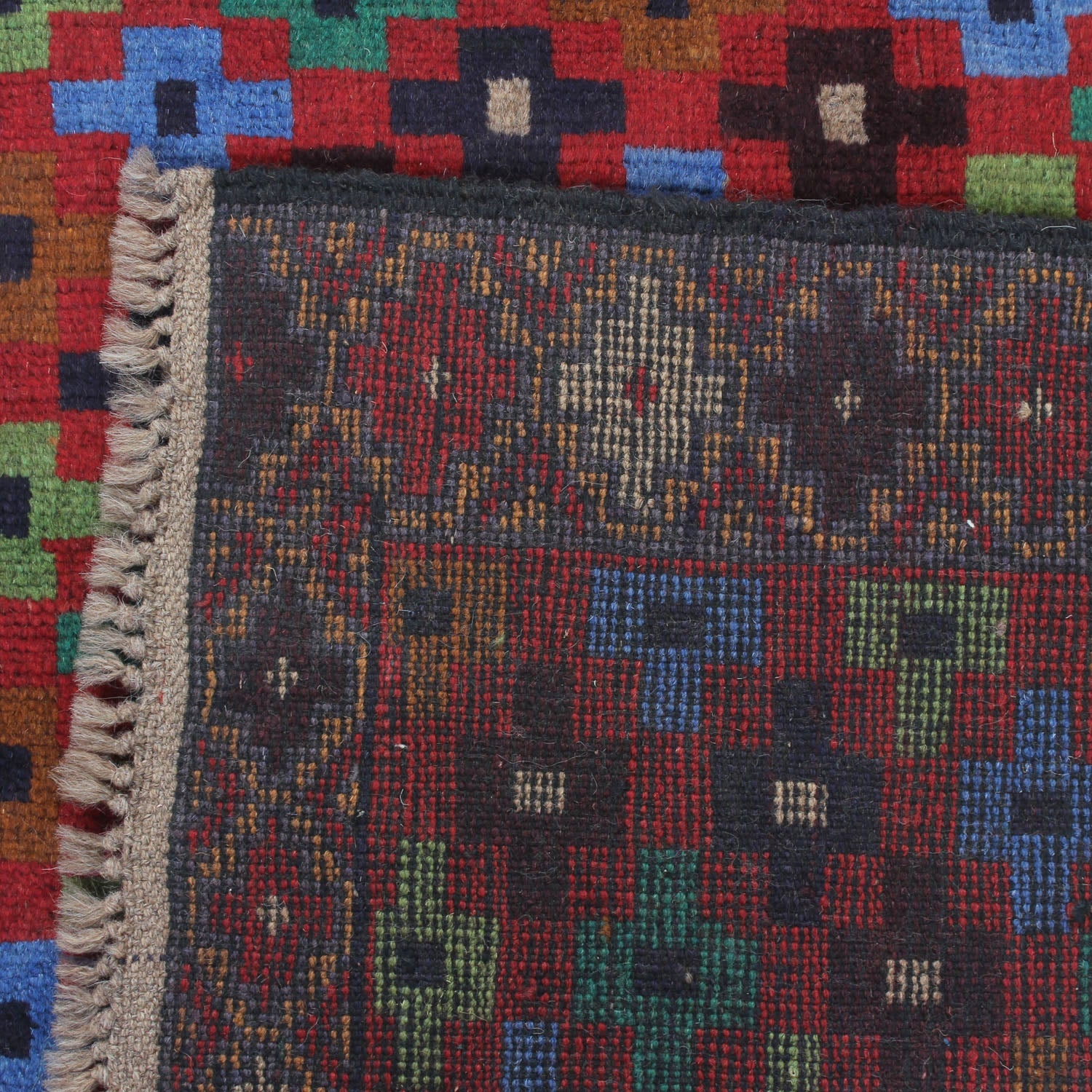 3' X 5' Red Handmade Kohistani Baluchi Afghan Rug Rectangular