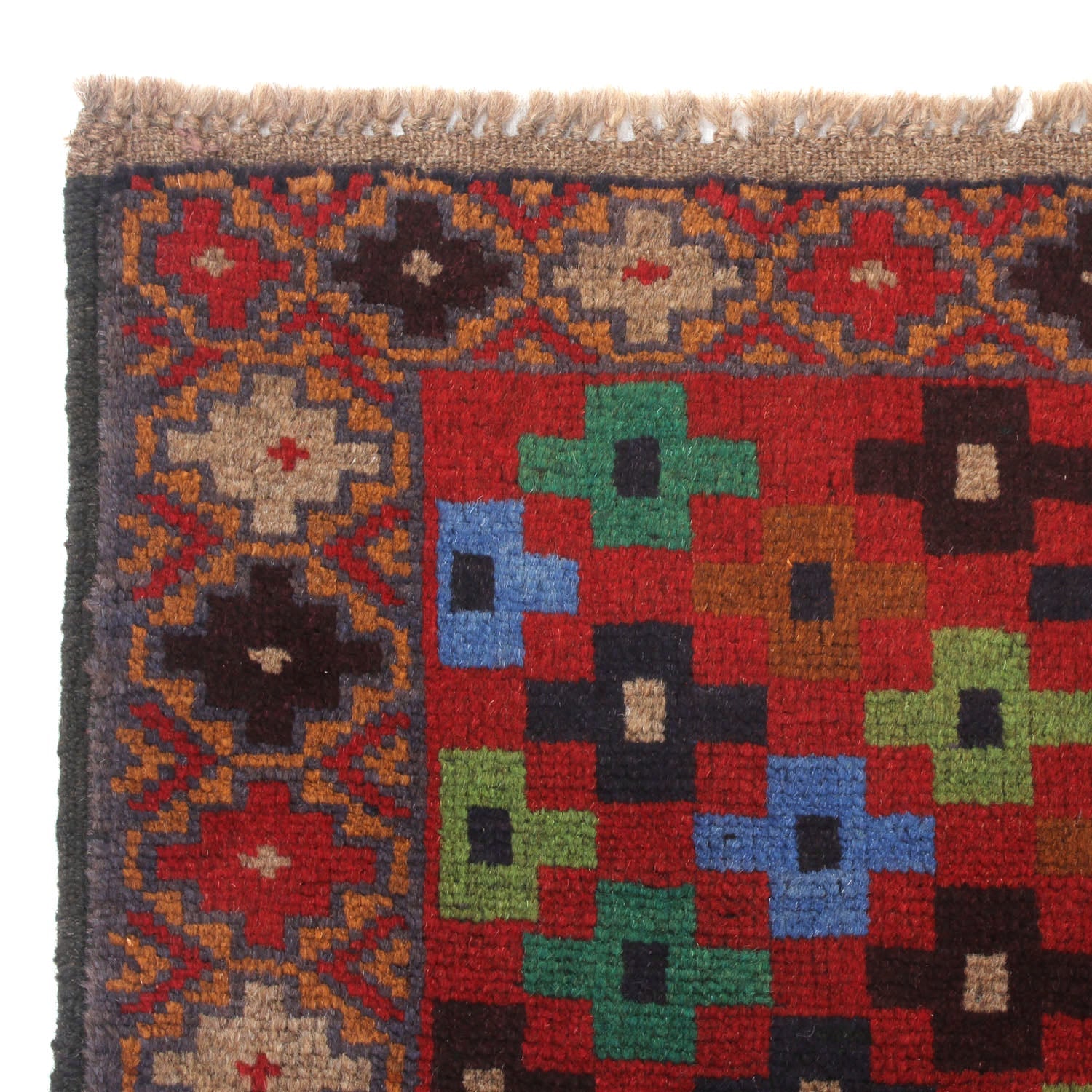3' X 5' Red Handmade Kohistani Baluchi Afghan Rug Rectangular