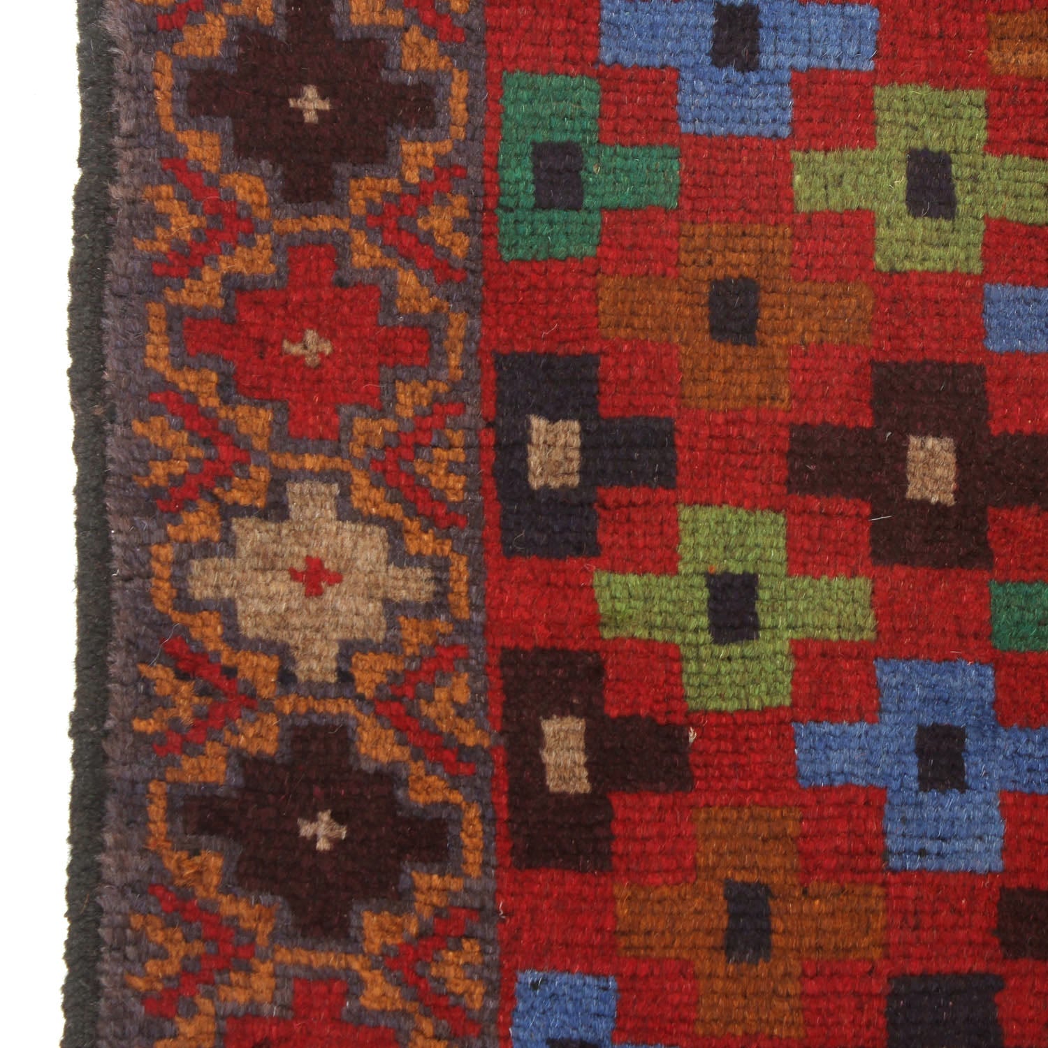 3' X 5' Red Handmade Kohistani Baluchi Afghan Rug Rectangular