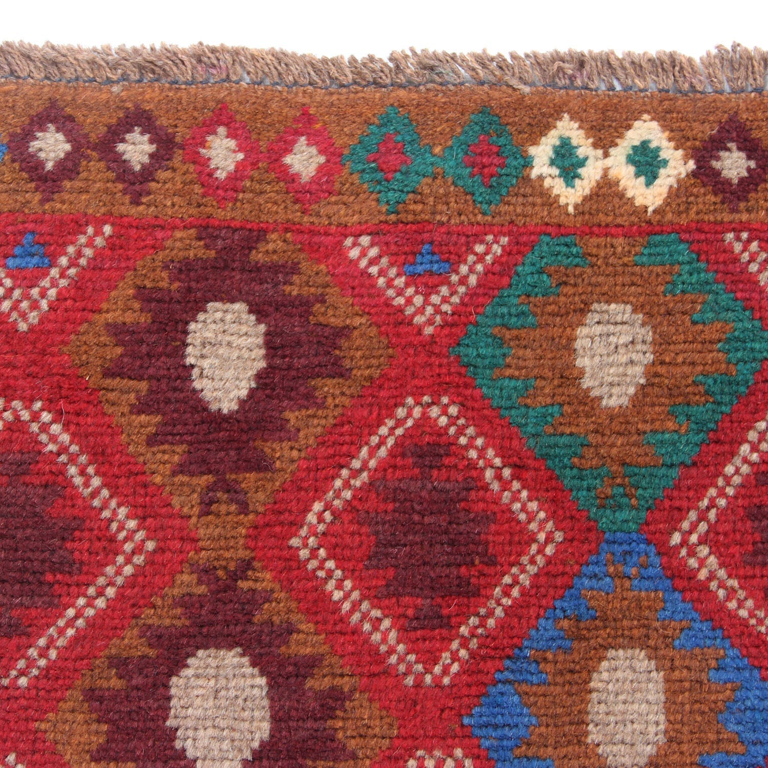 3' x 5' Gold Handmade Kohistani Baluchi Afghan Rug Rectangular