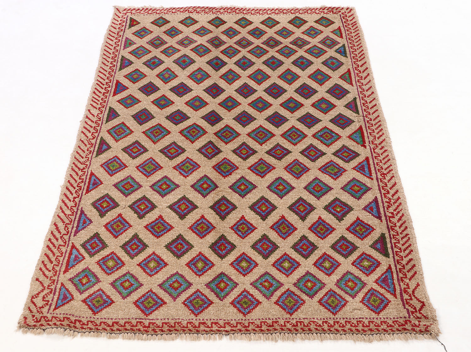 3' X 5' L.brown Handmade Kohistani Baluchi Afghan Rug Rectangular
