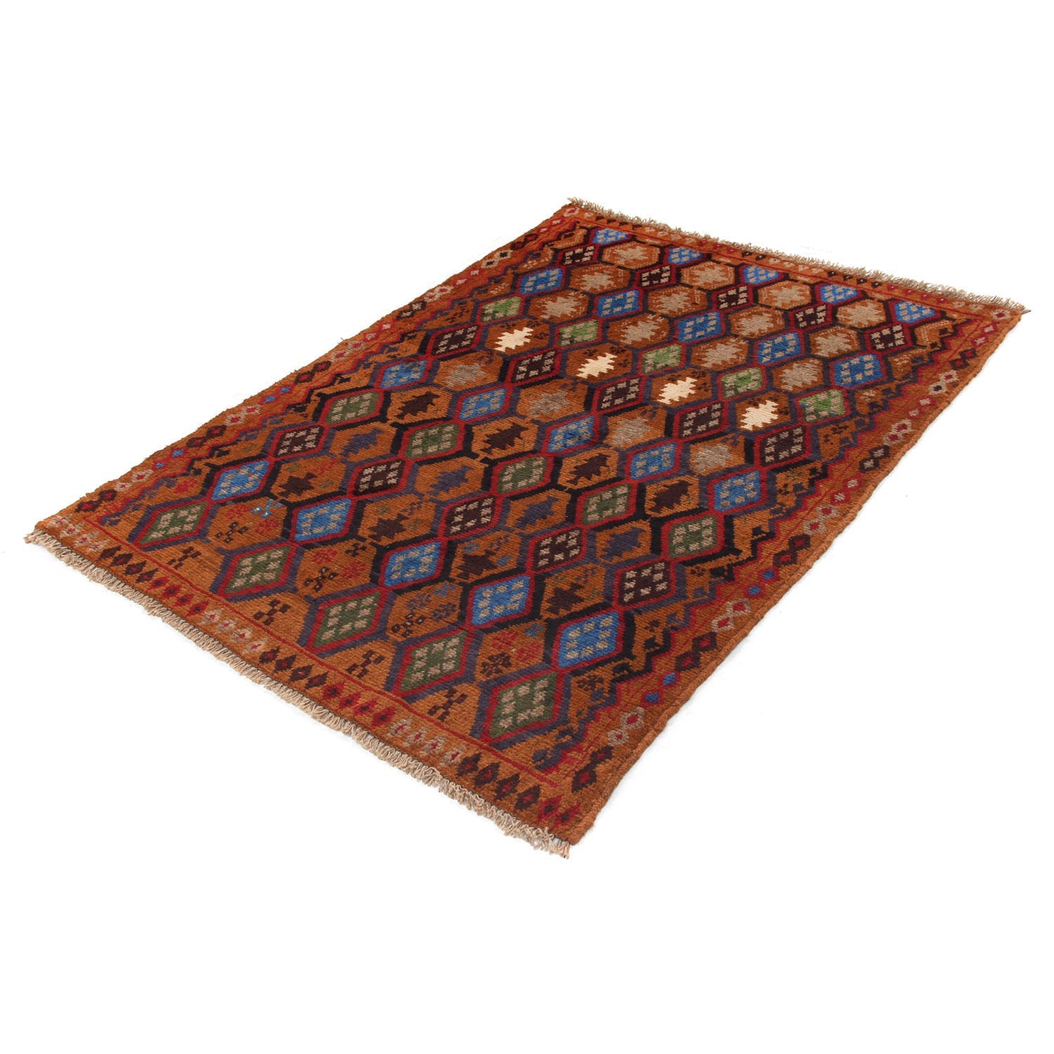 3' X 5' Multy Handmade Kohistani Baluchi Afghan Rug Rectangular