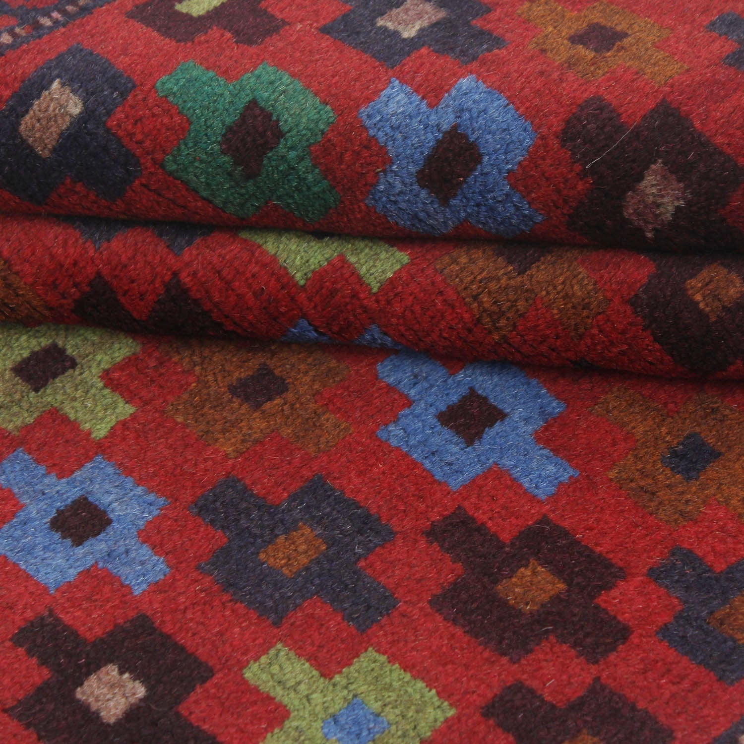 3' X 5' Red Handmade Kohistani Baluchi Afghan Rug Rectangular