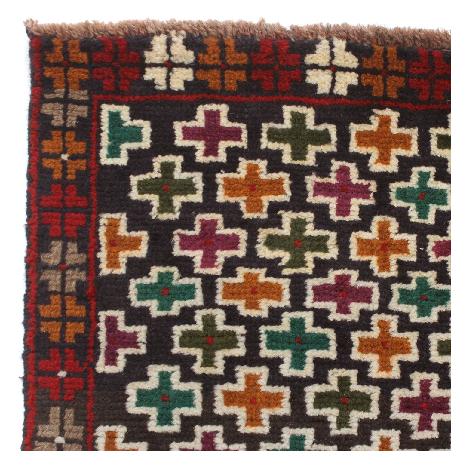 3' X 5' Blue Handmade Kohistani Baluchi Afghan Rug Rectangular