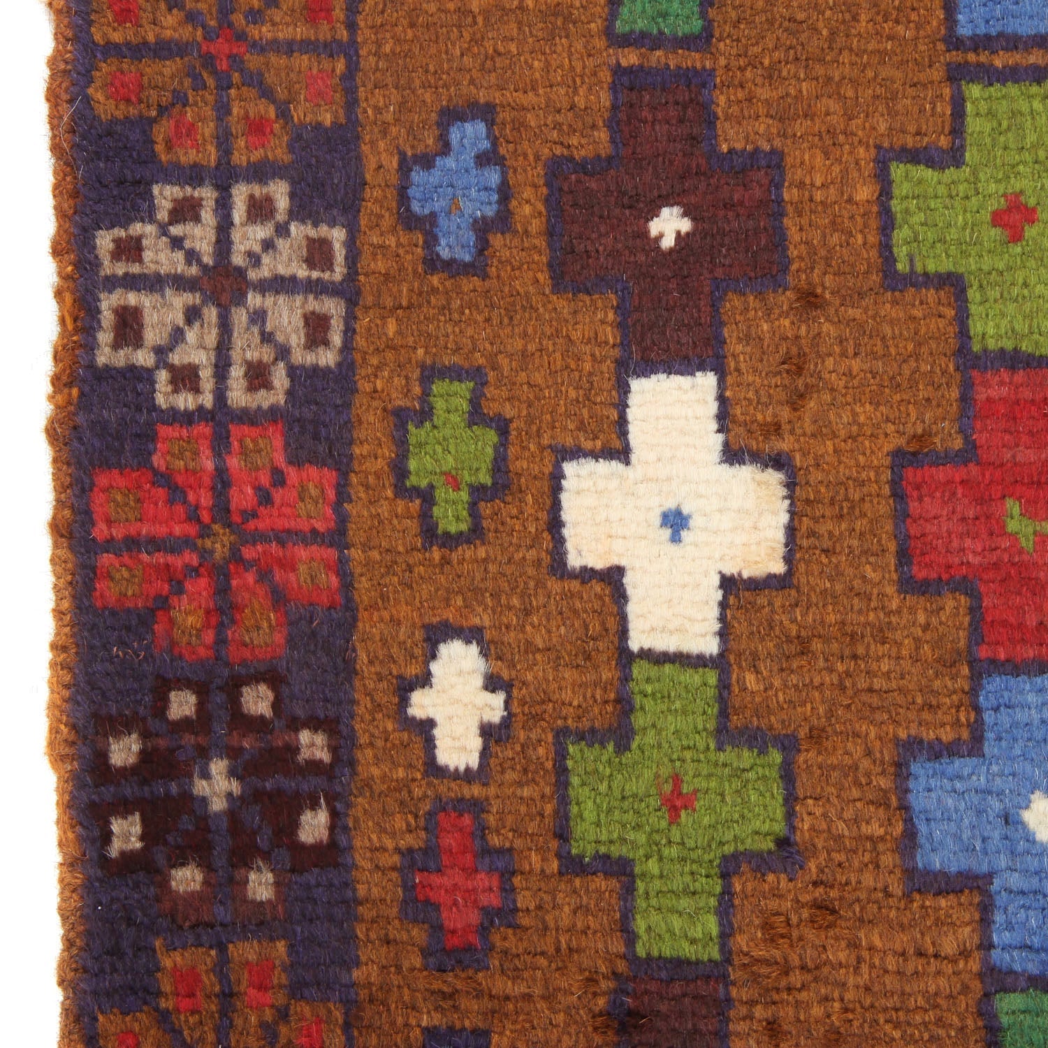3' x 5' Gold Handmade Kohistani Baluchi Afghan Rug Rectangular