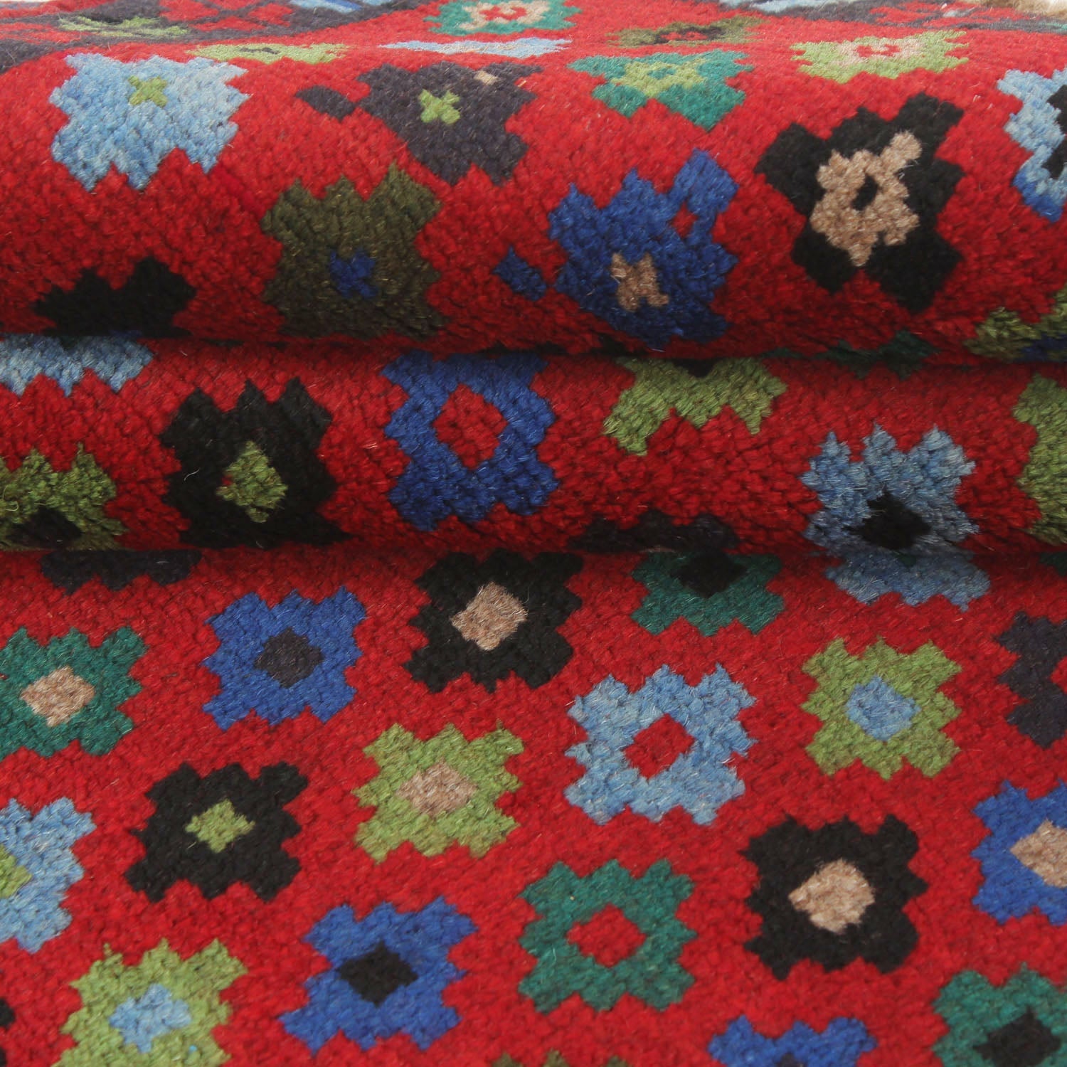 3' X 5' Red Handmade Kohistani Baluchi Afghan Rug Rectangular