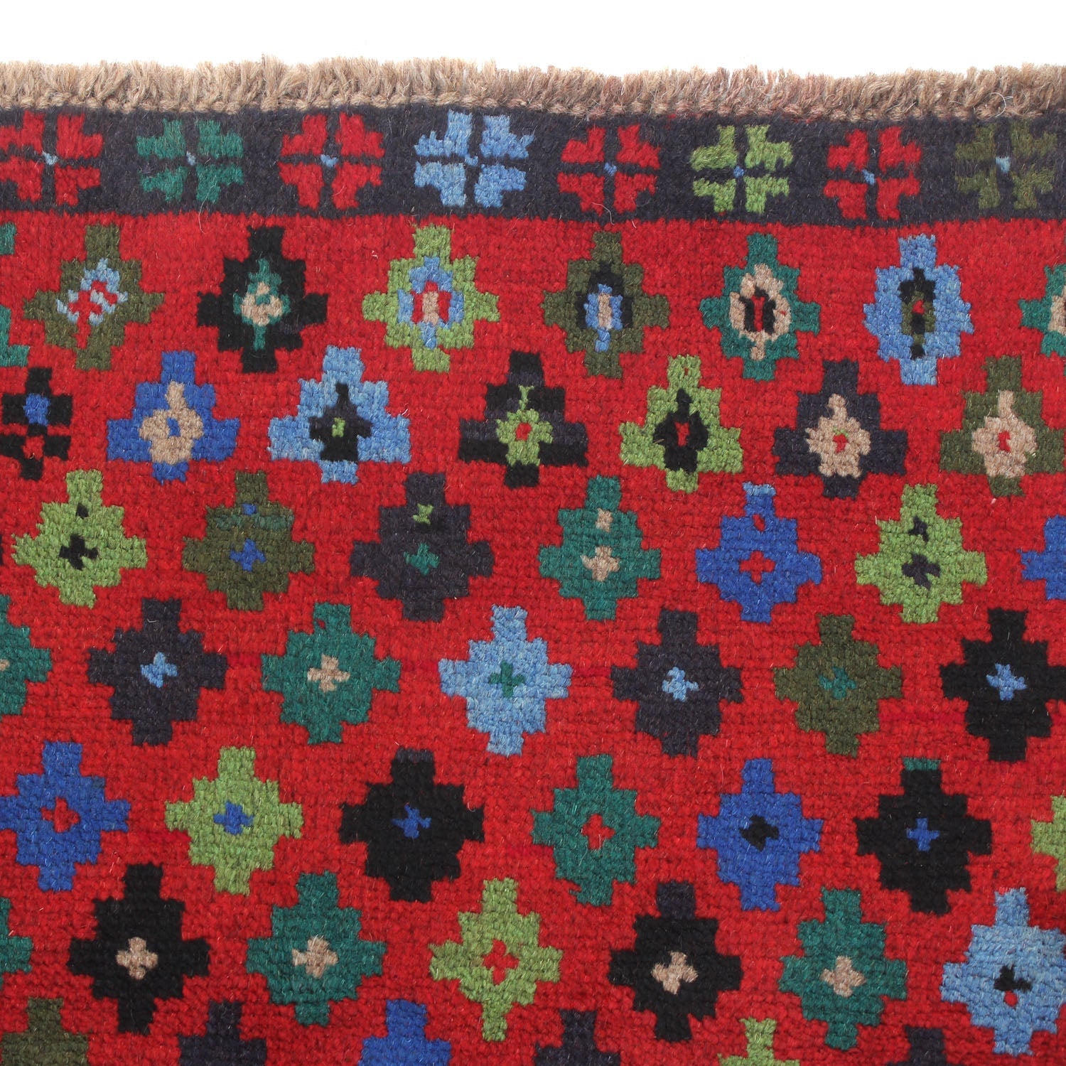 3' X 5' Red Handmade Kohistani Baluchi Afghan Rug Rectangular