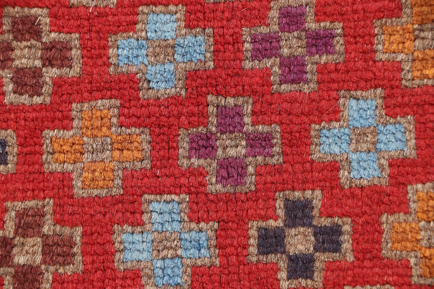3' x 5' Red Handmade Kohistani Baluchi Afghan Rug Rectangular