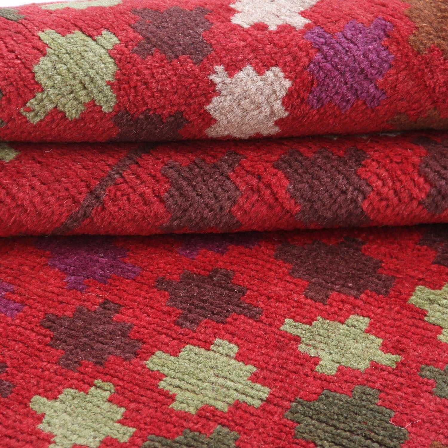 3' X 5' Red Handmade Kohistani Baluchi Afghan Rug Rectangular