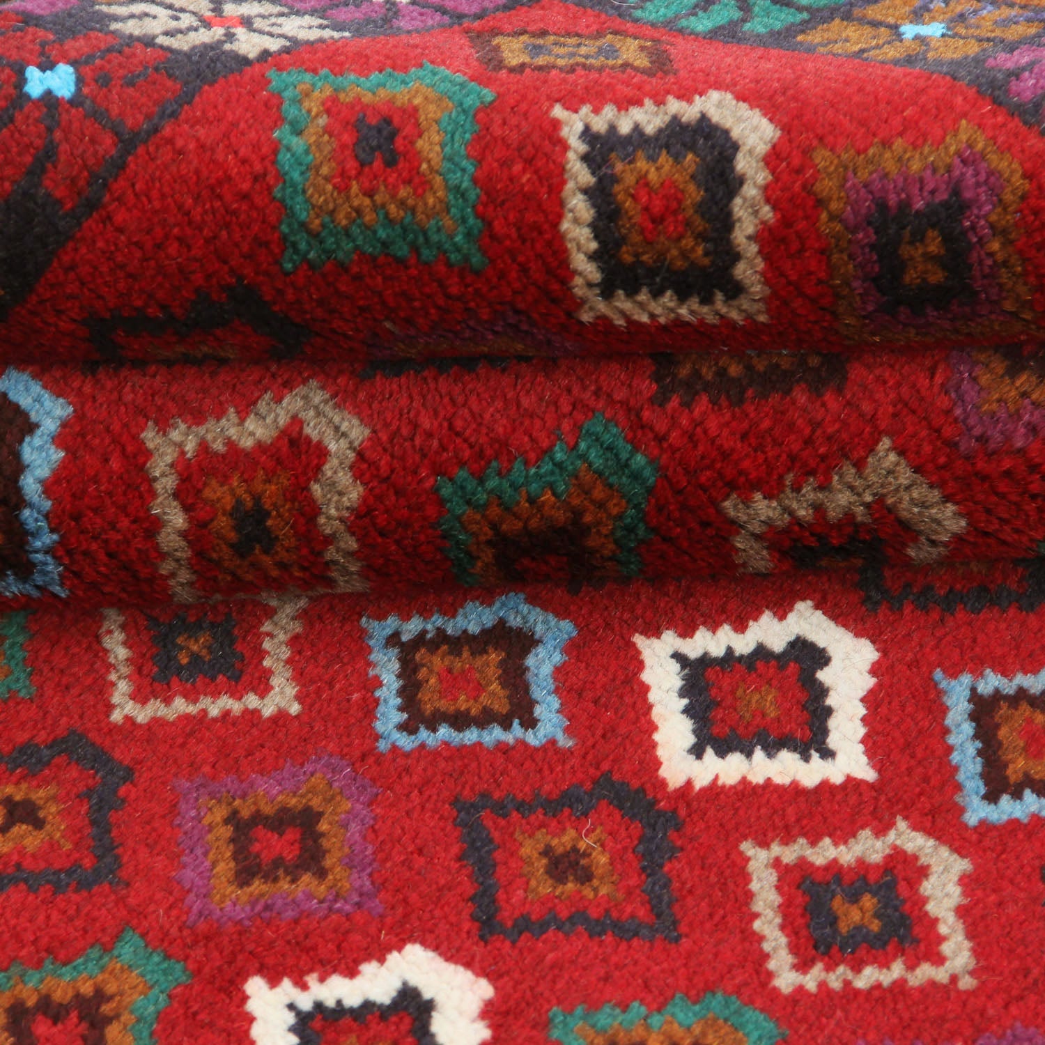 3' X 5' Red Handmade Kohistani Baluchi Afghan Rug Rectangular
