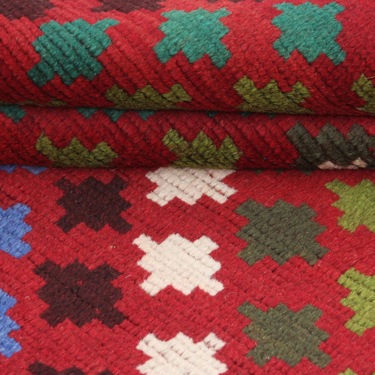 3' x 5' Red Handmade Kohistani Baluchi Afghan Rug Rectangular