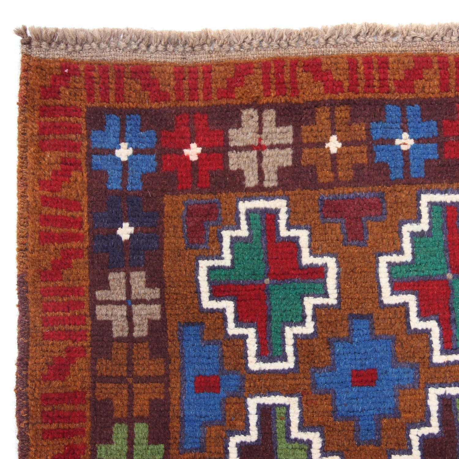 3' X 5' Blue Handmade Kohistani Baluchi Afghan Rug Rectangular