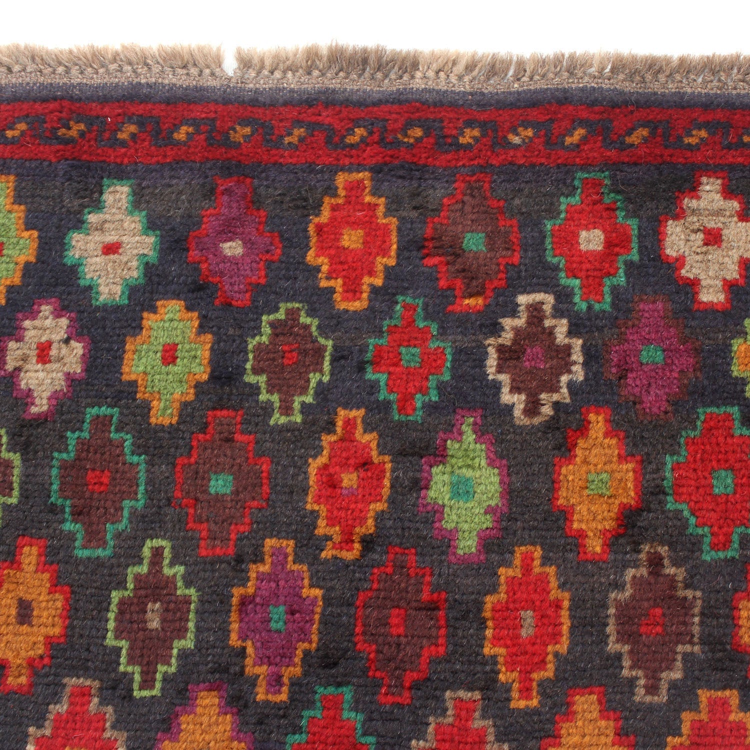 3' X 5' Blue Handmade Kohistani Baluchi Afghan Rug Rectangular